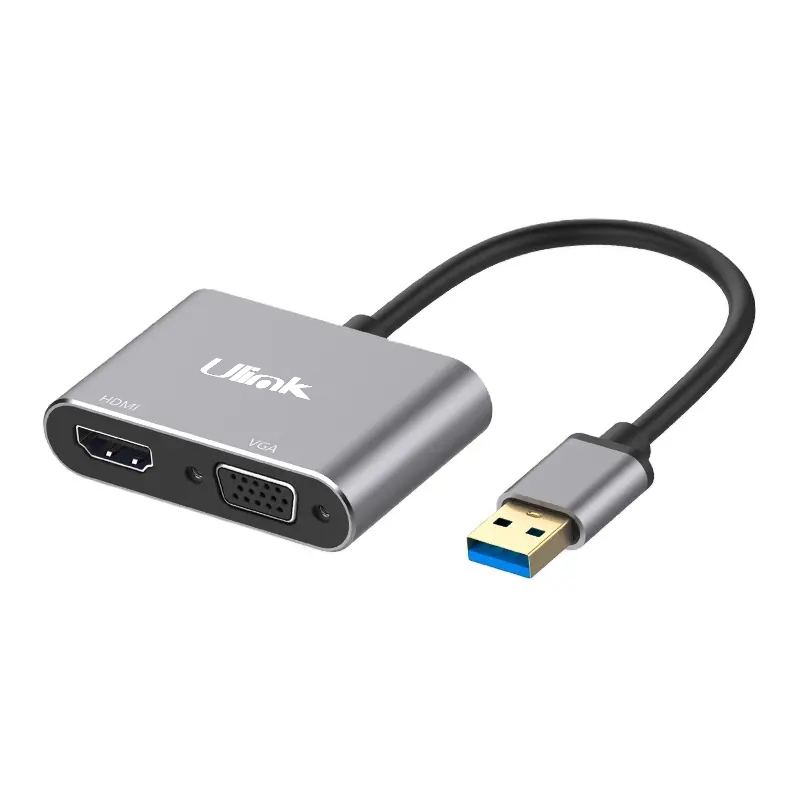Adaptador USB 3.0 HDMI y VGA metalico / UL-AD300HV