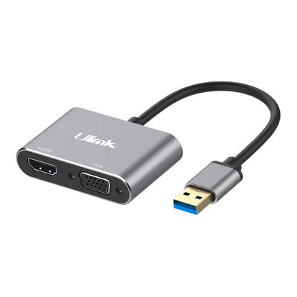 Adaptador USB 3.0 HDMI y VGA metalico / UL-AD300HV