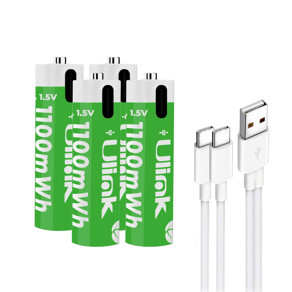 Pilas 4x AAA con carga USB C de 1100mWh / UL-BAT3A4