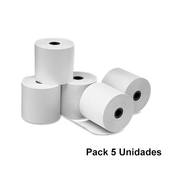 Rollo de papel térmico 80x80mm de 59grs (pack de 5 unidades)