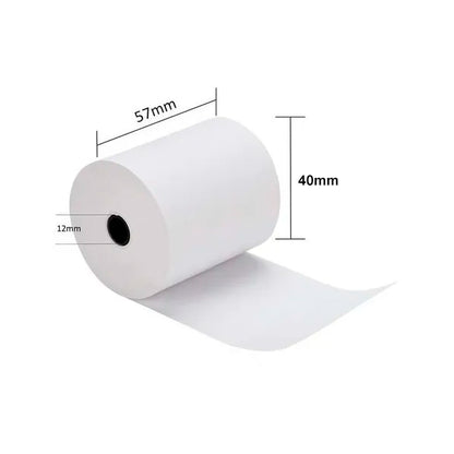 Rollo de papel térmico 57 x 40 mm de 59gr (pack de 5 unidades)