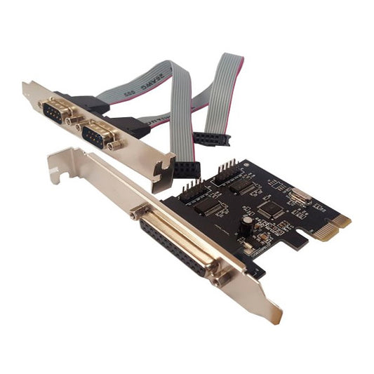 Tarjeta PCI express (PCI-E) 2 puertos Seriales y 1 Paralelo con bracket profile adicional / UT-2PCIESP