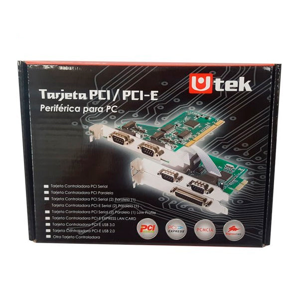 Tarjeta PCI express (PCI-E) 2 puertos Seriales c/bracket profile adicional / UT-PCIESR