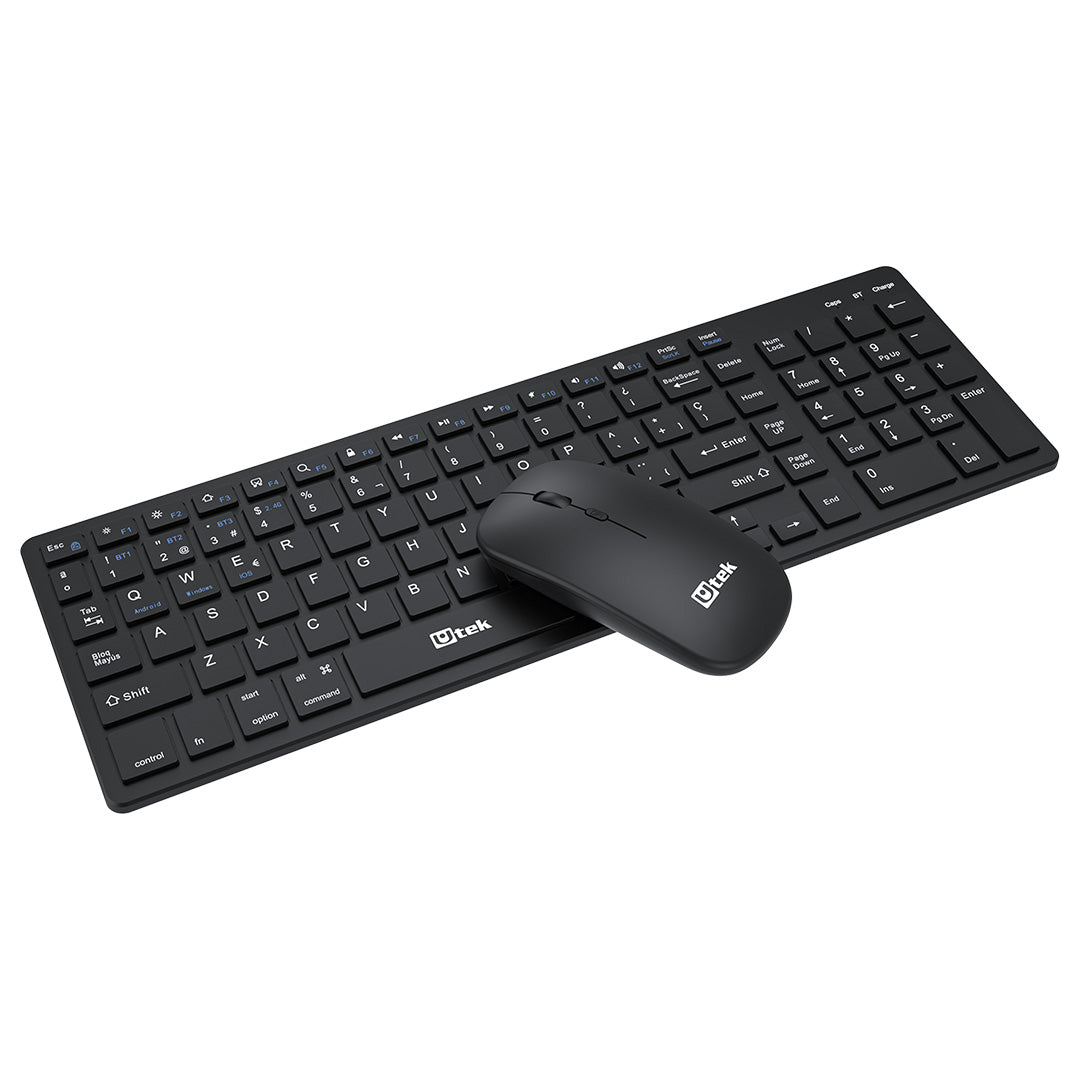 Kit teclado inalámbrico recargable 2,4Ghz + Bluetooth / UT-KTD605BW