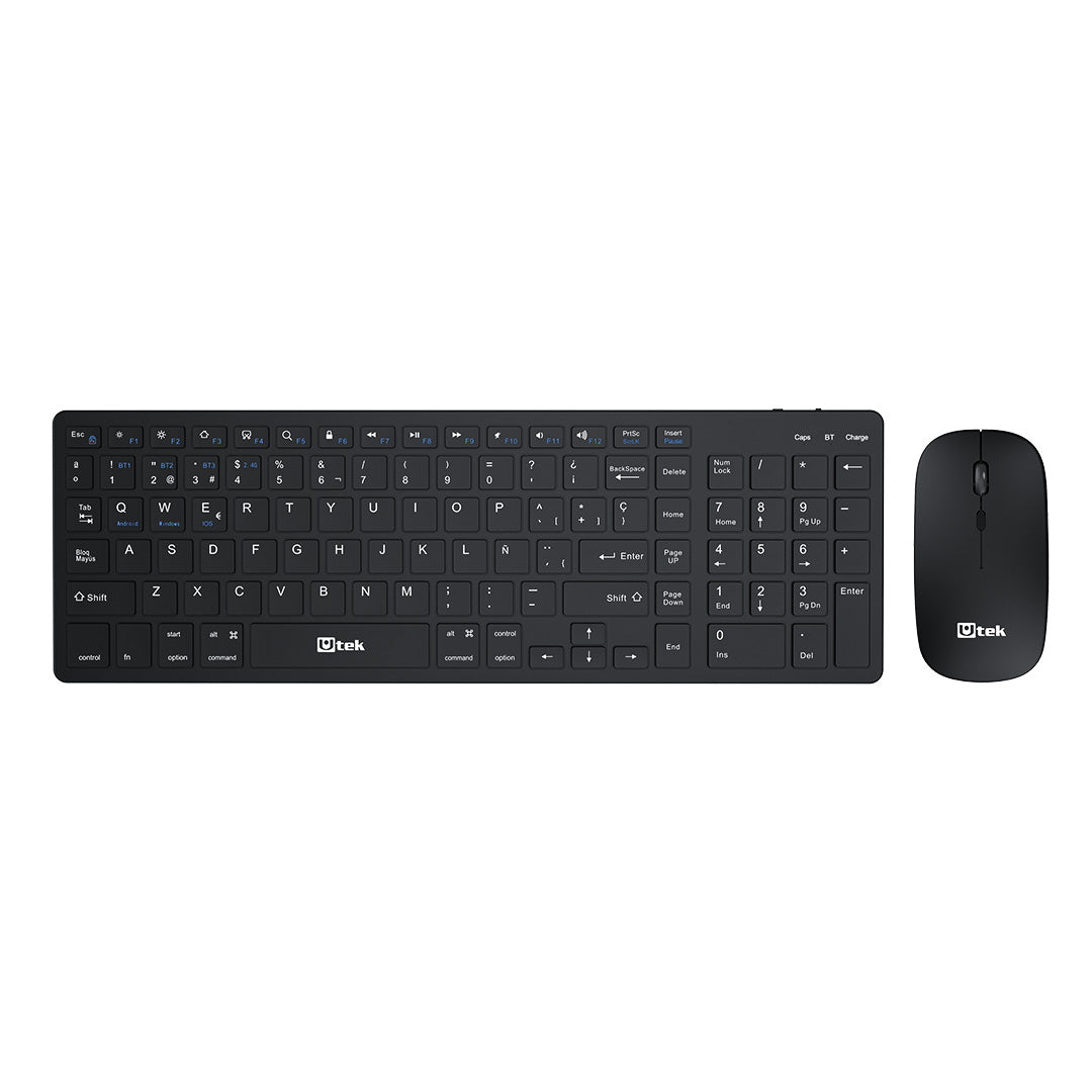 Kit teclado inalámbrico recargable 2,4Ghz + Bluetooth / UT-KTD605BW