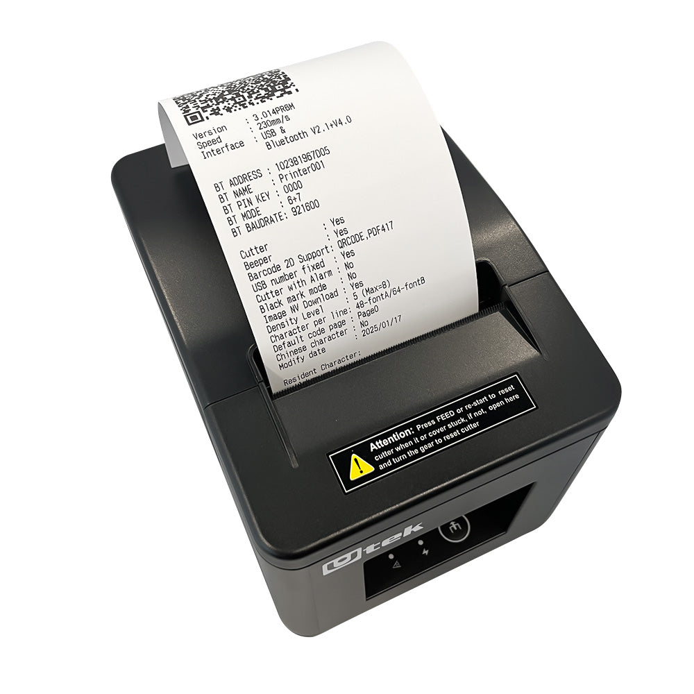 Impresora térmica USB papel 80mm USB + Bluetooth, 230mm/s / mod. UT-PRT810UBT
