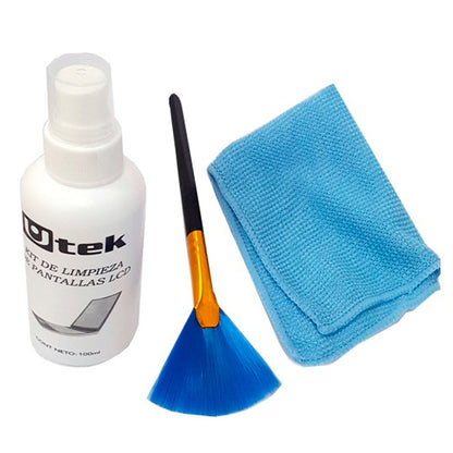 Kit de limpieza 3 en 1 (liquido 100ml, escobilla y paño de microfibra) / mod. UT-CLKIT
