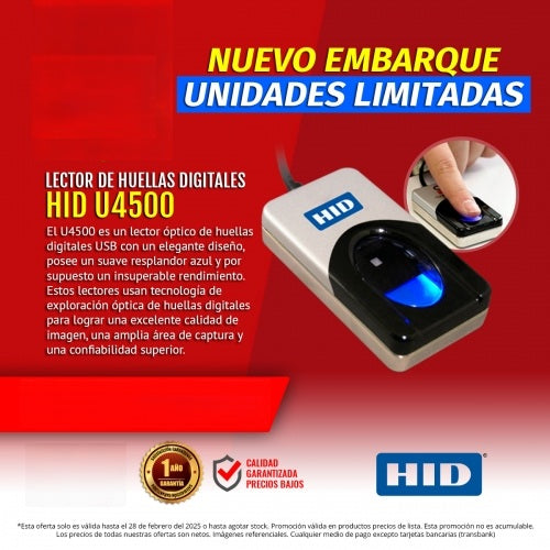 Lector Huella Digital Persona HID U4500