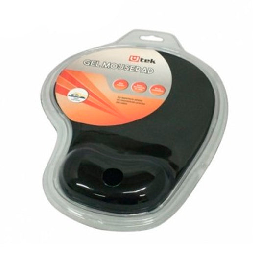 Mousepad de Gel con bordes tejidos, 200*232*3mm formato blister color negro / UT-MP305