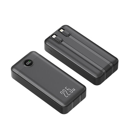 Power bank 20.000mah carga rápida 22,5W, display y 2 cables integrados color negro / BL-PB20BQC